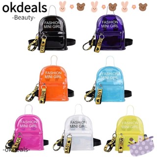 Okdeals กระเป๋าเป้สะพายหลัง กระเป๋าสะพายไหล่ ขนาดเล็ก พิมพ์ลายตัวอักษร สีแคนดี้