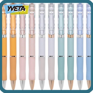 Yveta ปากกาลูกลื่น พลาสติกเจล 0.5 มม. สีดํา 10 ชิ้น สําหรับสํานักงาน