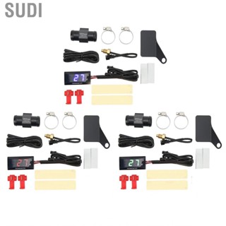 Sudi Motorcycle Digital Water Temperature Gauge Ultra Thin DC 12V LCD With 22mm  Adapter for Most Motorbikes