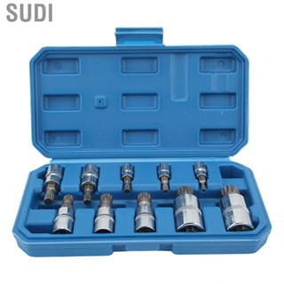 Sudi Drive Triple Square Bit Set Spline Socket Strong Strength Precise with Plastic Case for Car