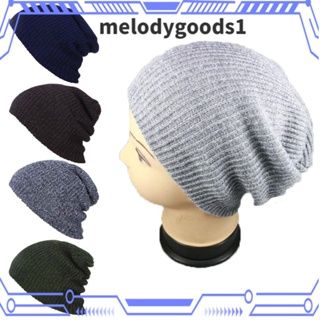 Melodygoods1 หมวกถักโครเชต์ ผ้าวูล แฟชั่นฤดูหนาว