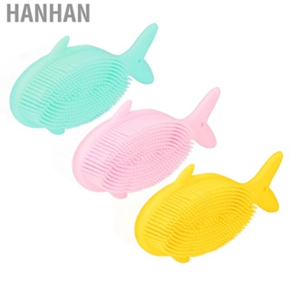 Hanhan Baby Bath Brush Cartoon Whale Shape Silicone Soft Hair  Toys