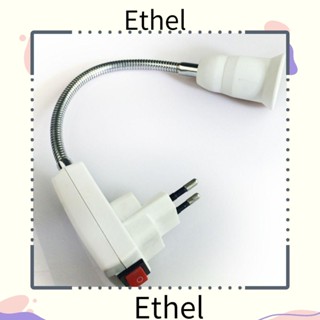 Ethel1 E27 ฐานโคมไฟ LED ปลั๊ก EU เป็น E27 สไตล์วินเทจย้อนยุค