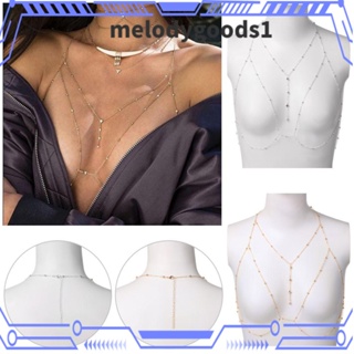 Melodygoods1 ชุดชั้นใน สายโซ่ ประดับพู่ สีทอง สีเงิน สําหรับงานแต่งงาน