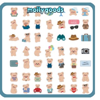 Moilyhd สติกเกอร์ Kawaii สําหรับตกแต่งสมุดภาพ 50 ชิ้น