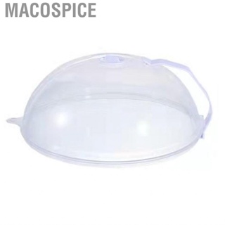 Macospice Microwave Oven Splatter Cover High Temperature Resistant Plastic Guard Lid Clear  for Kitchen Tool