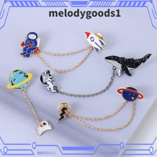 Melodygoods1 เข็มกลัด รูปจรวดนักบินอวกาศ โลมา ดาวเคราะห์ เครื่องประดับ สําหรับผู้หญิง