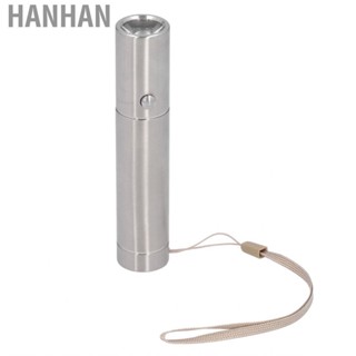 Hanhan Mini Stainless Steel Flashlight Pocket  Torch Handheld Pen Light Emergency