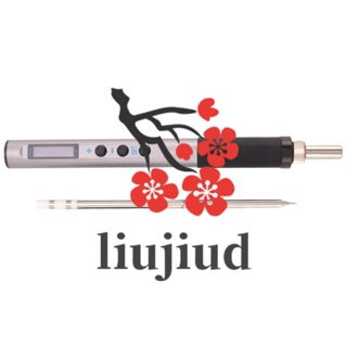 Liujiud หัวแร้งเชื่อมบัดกรีไฟฟ้า PTS100 T12 PD 65W CNC โลหะ หน้าจอ OLED ปรับอุณหภูมิได้