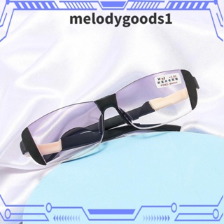 Melodygoods1 แว่นตาอ่านหนังสือแฟชั่น แบบพกพา หรูหรา ป้องกันสายตา กรอบเบาพิเศษ