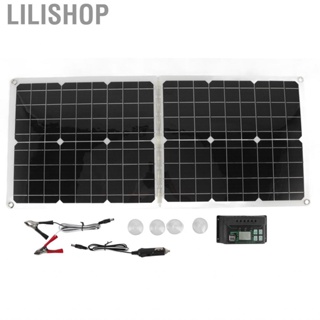 Lilishop Folding Solar Panels Energy Saving 50W for RVs Ships Car Batteries
