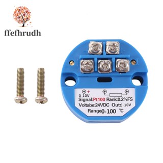 Ffefhrudh เครื่องส่งสัญญาณอุณหภูมิความร้อน อินพุต RTD PT100 Type เป็น 0-10V 0-100 องศา เอาท์พุต DC24V