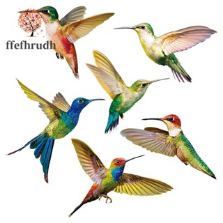 Ffefhrudh สติกเกอร์ ลายนก ป้องกันการชน สําหรับติดหน้าต่าง 6 ชิ้น