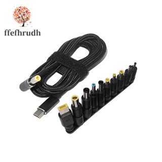 Ffefhrudh อะแดปเตอร์ปลั๊กเสียบชาร์จแล็ปท็อป 100W Type C USB Type C เป็น 1.8 ม.