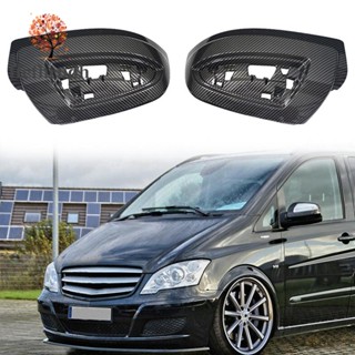 Ffefhrudh ฝาครอบกระจกมองหลัง คาร์บอนไฟเบอร์ สําหรับ Mercedes-Benz Viano W639 2011-2015