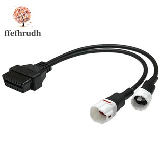 Ffefhrudh สายเคเบิลสแกนเนอร์ 2 in 1 เป็น OBD2 สําหรับ Yamaha 3Pin + 4Pin