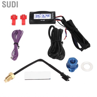 Sudi 4 in 1 Motorcycle  LCD Digital Oil Temperature Time Voltage Speed Display Meter DC12V Blue Backlight