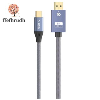 Ffefhrudh สายเคเบิล USB C เป็น Displayport Thunderbolt 3 สําหรับ MacBook Pro