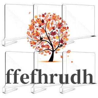 Ffefhrudh ชั้นวางของอะคริลิคใส 6 ชิ้น สําหรับจัดระเบียบตู้เสื้อผ้า และตู้เสื้อผ้า