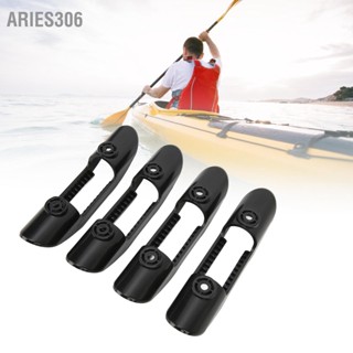 Aries306 พลาสติก ABS พายเรือคายัคคลิป Universal เรือเรือผู้ถือพายอุปกรณ์เสริมพร้อมสกรูสีดำ