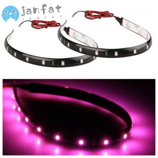 Janfat แถบไฟ LED สีม่วง คุณภาพสูง กันน้ํา สําหรับรถยนต์ รถมอเตอร์ไซด์ 8 ชิ้น