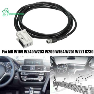 Greenbranches1 อะแดปเตอร์สายเคเบิลเสียง Aux ตัวเมีย 12Pin 3.5 มม. สําหรับ Mercedes Benz W169 W203 W209 W221 W164 R230