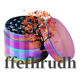 Ffefhrudh เครื่องเจียรโลหะผสมสังกะสี 2 นิ้ว 4 ชั้น สีรุ้ง