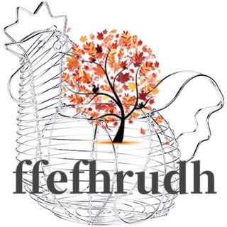 Ffefhrudh ตะกร้าใส่ไข่ไก่ ทรงกลม พร้อมที่จับ