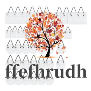 Ffefhrudh ตะขอแขวนจาน แบบติดผนัง มีกาวในตัว ทรงกลม แนวตั้ง มองไม่เห็น 40 ชิ้น