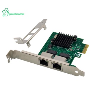 Greenbranches1 BCM5718 อะแดปเตอร์การ์ดเครือข่ายเซิร์ฟเวอร์ Gigabit PCI Express X1 พอร์ตคู่ สําหรับ WOL PXE VLAN