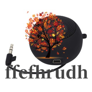 Ffefhrudh ลําโพง ขนาดเล็ก แบบพกพา ชาร์จได้ พร้อมอินพุต Aux แจ็คหูฟัง 3.5 มม.