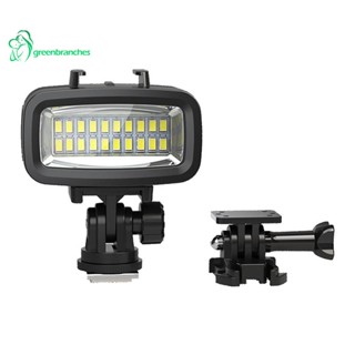 Greenbranches1 ไฟ LED กันน้ํา 40 เมตร สําหรับกล้องแอคชั่น Gopro Hero 10 9 8 SLR