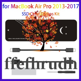 Ffefhrudh เคสไดรฟ์โซลิดสเตท SSD สําหรับ MacBook Air MacBook Pro 2013-2017 USB3.2 GEN2 20Gbps