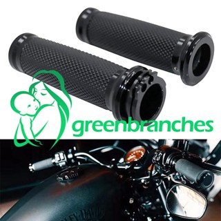 Greenbranches1 แฮนด์บาร์รถจักรยานยนต์ สีเงิน สําหรับ Harley Touring Sportster 883 1200 XR Suzuki