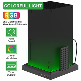 ขาตั้งไฟ RGB LED แนวตั้ง อุปกรณ์เสริม สําหรับตกแต่งคอนโซล Xbox Series X S DIY