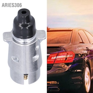 Aries306 7pin ปลั๊กพ่วงไฟฟ้ารถบรรทุกอินเทอร์เฟซ RV สายไฟกันน้ำ 12VDC Silver สำหรับรถยนต์ยุโรป