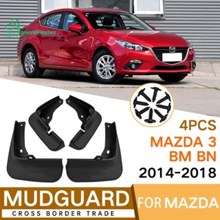 Greenbranches1 บังโคลนรถยนต์ อุปกรณ์เสริม สําหรับ Mazda 3 BM BN Axela Hatchback 2014-2018 4 ชิ้น