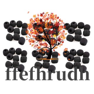 Ffefhrudh โฟมฟองน้ําครอบหัวไมโครโฟน ติดตั้งง่าย สีดํา สําหรับหูฟังไมโครโฟน 30 คู่