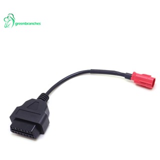 Greenbranches1 OBD สายเคเบิลรถจักรยานยนต์ สําหรับ Honda Yamaha Suzuki BENELLI 6 Pin Plug Cable Diagnostic Cable 6Pin to OBD2 16 Pin Adapter