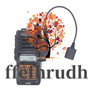 Ffefhrudh สายเคเบิลอะแดปเตอร์ กันน้ํา สําหรับไมโครโฟน วิทยุสื่อสาร UV-9R Plus UV-XR เป็น 2 Pin UV-82 UV-S9