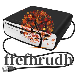 Ffefhrudh กล่องเครื่องเล่น CD DVD วิทยุ USB 2.0 สีดํา สําหรับเครื่องเล่น Android วิทยุรถยนต์ 1 ชิ้น