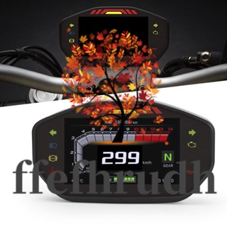 Ffefhrudh เครื่องวัดความเร็วดิจิทัล LCD TFT 14000RPM 6 เกียร์ สําหรับรถจักรยานยนต์ 1 2 4