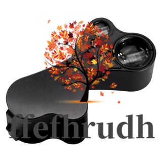 Ffefhrudh แว่นขยาย 30X 60X ส่องสว่าง เครื่องประดับ แบบพับได้