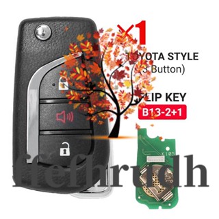 Ffefhrudh KEYDIY B13-2+1 KD รีโมตกุญแจรถยนต์ 3 ปุ่ม สําหรับโปรแกรมเมอร์ Toyota Style for KD900 KD-X2 KD MINI URG200