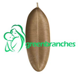 Greenbranches1 ถาดใส่ขนมขบเคี้ยว เครื่องประดับ รูปใบไม้ สีทอง ขนาดเล็ก สไตล์นอร์ดิก