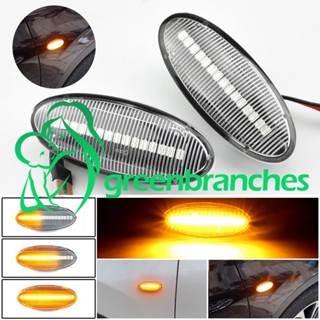 Greenbranches1 ไฟเลี้ยวไดนามิก LED สีขาว สําหรับรถยนต์ Nissan Qashqai J10 X-Trail T31 Cube Juke Leaf Micra