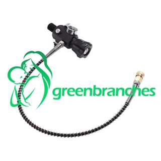 Greenbranches1 อะแดปเตอร์วาล์วชาร์จถังน้ํามัน พร้อมเกจ 400Bar 6000Psi ท่อ 50 ซม. M18x1.5