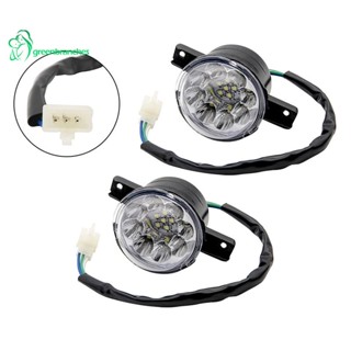 Greenbranches1 ไฟหน้ารถ ATV LED 12V 125Cc 150Cc 250Cc 300Cc สําหรับ Chinese Taotao JCL Baja Yamoto Kazuma Roketa 2 ชิ้น