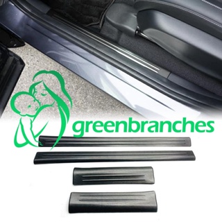 Greenbranches1 แผ่นครอบที่เหยียบประตูด้านใน สเตนเลส สีดํา สําหรับ Honda Vezel HR-V HRV 2021 2022 4 ชิ้น