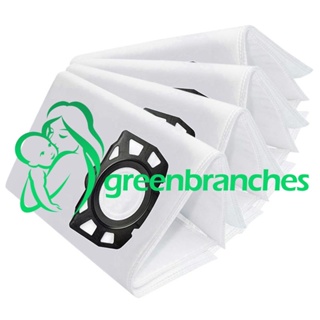 Greenbranches1 ถุงเก็บฝุ่น ผ้าไม่ทอ สีขาว สําหรับเครื่องดูดฝุ่น Karcher Wd4 Wd5 Mv4 Mv5